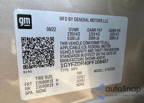 1GYFZDR40PF108407